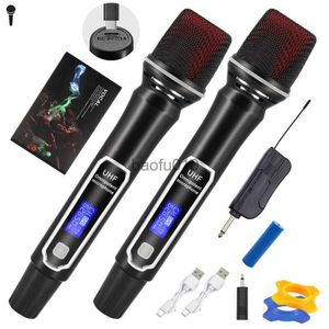 Microfones Professional Wireless Microphone Dual Channel Singing Karaoke Handheld Microphone For Stage Performance Wedding MIC RADUGERABLE HKD230818