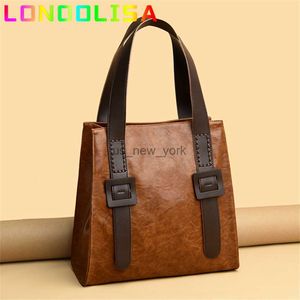 Totes бренд масло кожаные сумки для плеч для женщин 2022 Ladies Luxury Designer Casual Tote Magnse Mads Высококачественные женщины Sac A Main HKD230818