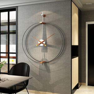 壁の時計大きな家の装飾モダンリビングルームクリエイティブラウンドサイレントデザインorogio da parete clockミニマリスト
