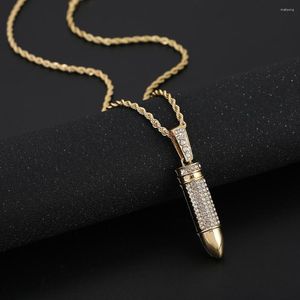 Chains Model Design Pendant Necklace Full Bling Zircon Long Men Women Hiphop Rapper Jewelry Gift For Party