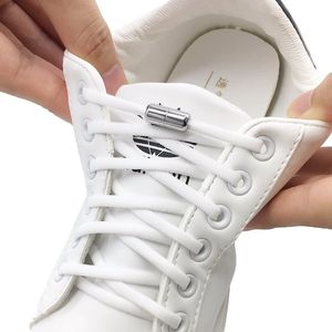 Acessórios para peças de sapatos Elastic sem amarração cadarços semicírculos para crianças e tênis adultos cadarço rápido de trava de metal preguiçosa corda Round 230817