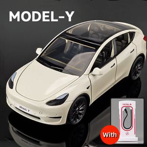 Aircraft Modle 1 24 Model Y Model 3 Model S Model samochodowy DIECast metalowe pojazdy Model Light Light Kolekcja dla dzieci