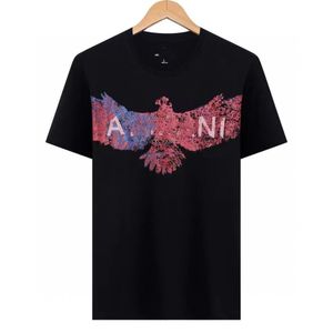 Men's 2023 Axe cotton t shirt - Designer Fashion Cotton Top with Eagle Pattern Print, Breathable and Anti-Wrinkle, Luxury Short Sleeve Casual Top in Sizes M-XXL