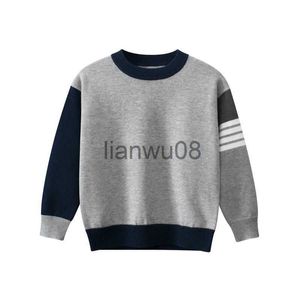 Pullover Korean Children's Clothing Wholesale Spring New 2023 Kid's Sport Casual Sweater 100 Cotton Baby Clothes Sweater x0818