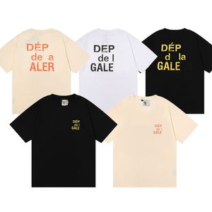 Galler Çift Logo Çift İplik Pamuk Kısa Kollu UNISEX T-SHIRT DEPTS SOKAK MÜDATA GİYİCİ