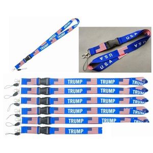 Chiave di auto 2 Styles Trump U.S.A Flag rimovibile delle catene degli Stati Uniti Badge Pendant Party Gift Moble Phone Clening Delivery Delivery M Dhkwt