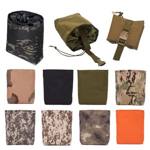 Camouflage Recycle Bag Pack Tactical Foldable Dump Pouch Outdoor Sports Airsoft Gear Molle Combat Hiking Bag Vest Accessory NO11-503