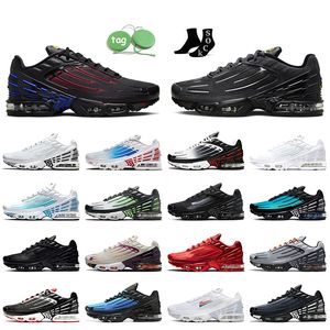 Airsmaxs kvinnor män löparskor tn 3 plus inställda tn3 airs tränare vita spindel-vers volt svart aqua max tns tnplus enhet blå obsidian löpare sneakers stor storlek 36-46