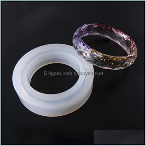 Molds Bangle Sile Mold Flexible Resin Faceted Finish Bracelet Gem Diy Jewellery Making Craft Supplies Epoxy Mods Drop Delivery Jewelry Otmte