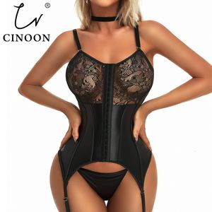 Bel karın şekillendiricisi Cinoon Seksi Strappy Bodysuit Kadınların Zayıflama İç Çamaşırı Push Up Corset ve Sutyalı Shapewear Lingerie Kadınlar için 2308017