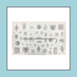 Moldes mti forma pingente sile molde gem cabochon contas de resina mods para jóias diy produzindo ferramentas de entrega de gotas epóxi equipamento ot75j