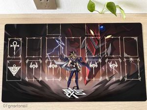 Mouse pads pulse Yugioh Duel Playmat Slifer The Sky Mat Trading Card Game Table mesa de mesa Play Mat Mouse Pad Bag R230818