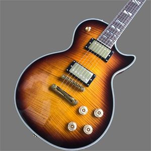 Free shipping, Tiger maple on electric guitar, double convex, Jacaranda wood fingerboard, high quality electric guitar