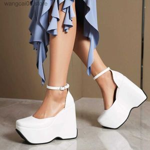 Dress Shoes Dropship Platform Chunky Heels Wedges Pumps 2023 New Spring Summer Fall Great Quality Fashion Gothic Party Women Sandal Shoes T230818