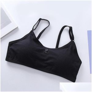 Camisoles Tanks 8-14Y Kids Teenage Underwear Tube Tops Training Bras Wireless Child Cotton For Young Girls Intimates Drop Delivery Dhenf