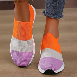 Dress Shoes 2022 New Fashion Flat Women's Sneakers Slip On Breathable Mesh Sport Platform Shoes Casual Outdoor Running Shoes T230818