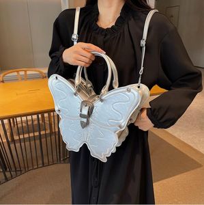 wholesale ladies shoulder bag 2 colors creative butterfly ladies handbag wear-resistant leather backpacks street trend belt buckle cute fashion backpack 1375#