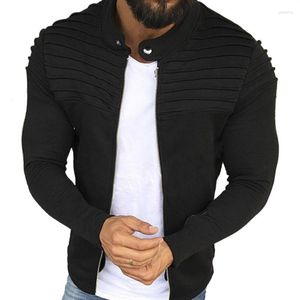 Jackets masculinos 2023 Marca masculina Casual Casual Solid Cardigan Men Jacket Tops Zipper para masculino Male Man Outwear