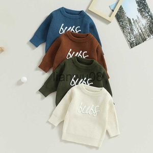 Pullover Baby Warm Sweaters Autumn Winter Kids Boys Girls Long Sleeve Knitted Letter Embroidery Sweater Newborn Pullover Jumper Clothes x0818