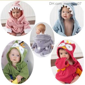 Handelsrockar 0-6y barnkläder Animal Boys and Girls Cotton Pyjamas Baby Badrum Jumpsuit Barnfamiljskläder Baby Hooded Bath Handduk Z230819