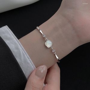 Link Bracelets 2023 S925 Silver-plated Shell Bracelet For Women Vintage Goth Trendy Ins Niche Design Sense One Jewelry Birthday Gift