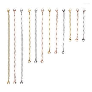 Brincos de colar Conjunto 12 PCs Corrente de pulseira de extensor de aço inoxidável 4 Comprimento diferente: 6 polegadas 3 2 (4