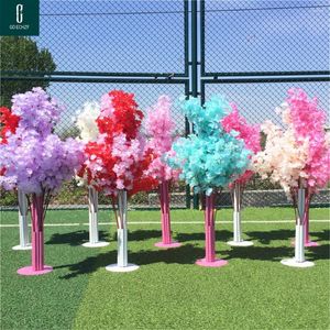 Decorative Flowers 1.5M 5feet Tall Upscale Artificial Cherry Blossom Tree Runner Aisle Column Road Leads For Wedding T Station Centerpieces