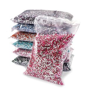 Nagelkunstdekorationen 30000 PCs 5mm Multicolor Clear Crystal AB S Nicht Fix Flatback Round Harz Strass Stone DIY Dekoration 230816