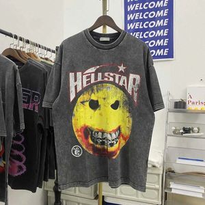 ヘルスターシャツメンレディースTシャツグラフィックティーラッパーウォッシュグレーヘビークラフトユニセックス半袖トップハイストリートファッションレトロ女性TシャツUS 88kr＃