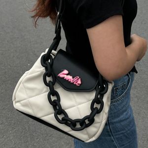 Специально интересная дизайн алмазной цепной сумочка для женщин весна и летняя новая сумка Высокая текстура Большая сумка для плеч Акриловая цепь Акриловая цепь