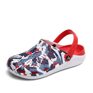 Beach Sandals for Women Men red grey Summer Outdoor comfortable Slippers holes breathable man slide