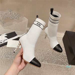 المصمم الفاخر Sock Boots Channel Women Gooties Winter Leather Boot Martin Letter Ccity331