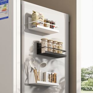 Food Storage Organization Sets Magnetic Spice Rack Refrigerator Side Shelf Household Fridge Space Saving Kitchen Organizer 230817