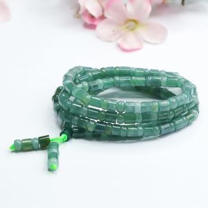 Strand High Grade A Myanmar Jadeite multistrato tassel fascino braccialetti uomini donne gioielli fini braccialetti di jade bira naturali