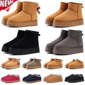 OG Oryginalne buty zimowe buty Tasman Designer buty Uggsboot Tasman Booties platforma buty buty australia buty brązowe klasyczne kolano High Tazz kapci