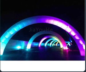8 m W Beleuchtung Torbogen aufblasbarer LED-Bogen bogen Linien großer Weihnachtslichtbogen im Freien für Partyveranstaltungen mit Streifen