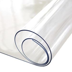 Bordslöpare transparent PVC-bordduk Vattentät rundmatta skrapningsbeständig oljebeständig skrivbordsskyddsskydd värmebeständig