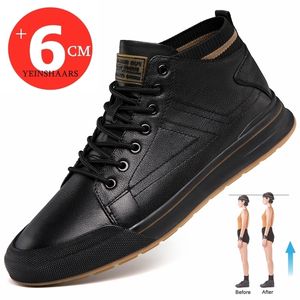 Buty Yeinshaars Lift Sneakers Men Casual Vinator Buty Wysokość Wysokość wkładki 6 cm Man Wysokie Sporty Mody Sporty 230817