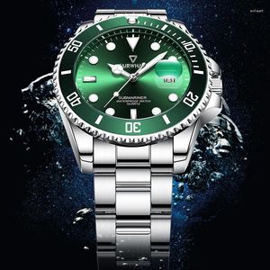 Wristwatches Mark Fairwhale Premium Brand Water Resistant Luminous Date Display Diver Watch Fashion Quartz Luxury Men's Watches