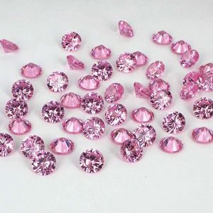 Nagelkonstdekorationer ljusrosa färg kubik zirkoniumstenar runda form design leveranser för smycken 3d naglar kläder diy 5 18mm 230816
