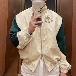 Hommes Baseball Veste Vert Casual Surdimensionné Vestes Survêtement Hommes Femmes Hip Hop Streetwear MG230255