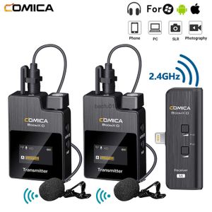 Microfone comica boomx-d Mi2 2.4 GHz Wireless Lavalier Smartphones Microfon Professional Mixer Audio-Video-Shooting gegen Rode Lark 150 Duo HKD230818