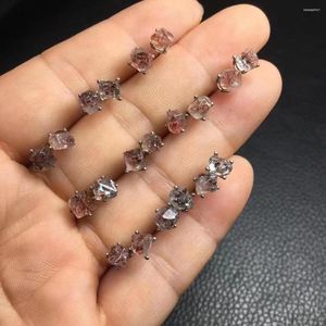 Stud Küpeler 1 PC Fengbaowu Doğal Süper 7 Yedi Kuvars Küpe 925 STERLING Gümüş Enerji Kristal Reiki Şifa Taş Moda Takı