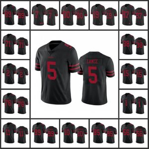 San Francisco'49ers'men 99 Javon Kinlaw 5 Trey Lance 11 Brandon Aiyuk 85 George Kittle Women Youth Black Custom Custom Vapor Limited Jersey