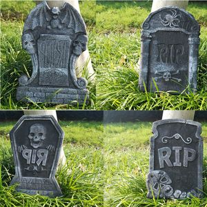 Outros suprimentos de festa de evento 1pc Decorações de Halloween Skeleton Halloween para Acessórios de morcegos de túmulos em casa Adereços de terror Rip Tombstone 230818