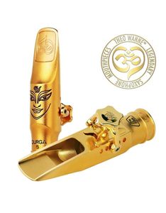 Hochwertiger professioneller Alt -Tenor -Sopran -Saxophon Durga 5 Metall Mundstück Goldbeschichtung Saxophon Mund Stücke Accessoires Größe 5 6 7 8