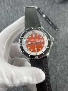 Den senaste stilen Herrarna Diving Watch Automatic Mechanical Watchs Ceramic Circle Luminous Pointer Calender Display Orange Blue Sports Tape 2813 Movement Watches