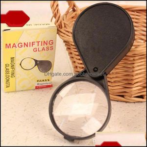 LOUPES MAGNIFIERS PORTABLE MINI MAGNIFIER Bästa marknadsföring för fickförstoring Glas 60mm lins 10x Förstoring Rese Reading Jewel OTB1T