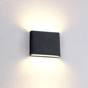 6W 12W LED LED LUDER DE PARELA DE WALL LED LED ROOM DE VARA BOLCONY Luz de parede de alumínio Exterior luminária de lâmpada de lâmpada de parede