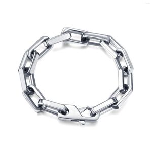 Link Armbänder kuchig klobige lange Kastenkette Färbung Stahl kreisförmige Armband Armreifen Hoch polierte Schmuck Männer Frauen 9,5 mm 7.87 '' ''